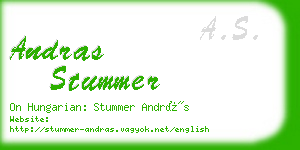 andras stummer business card